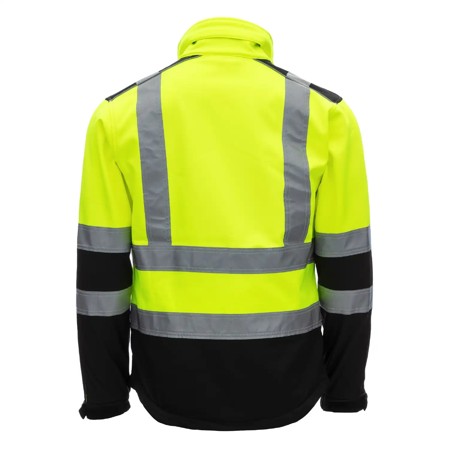 Warnschutz Softshelljacke "MOTION TEX VIZ" in gelb/schwarz, L - Thumbnail 2