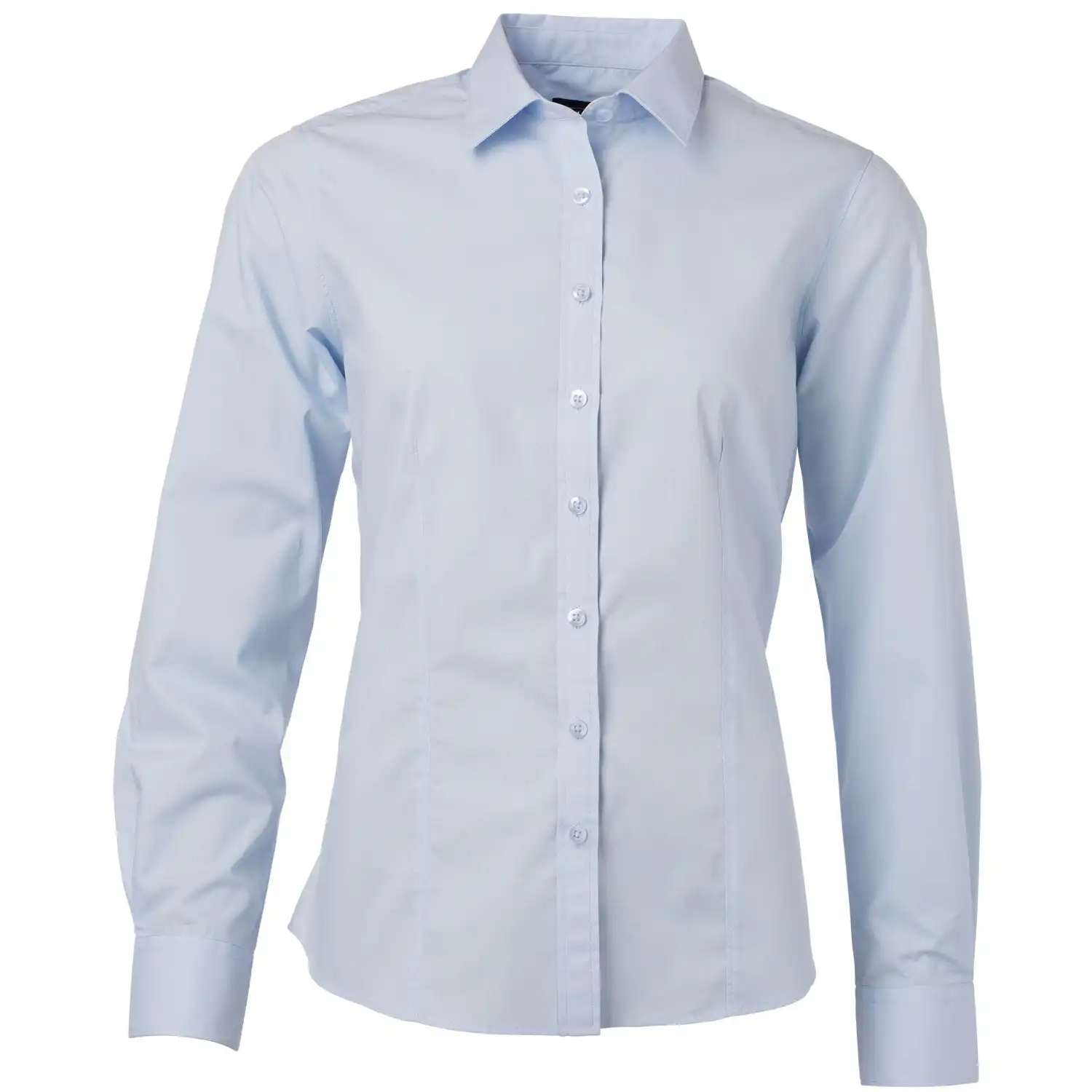 Damen Langarm Bluse "JN677" in light-blue, 3XL - Bild 1