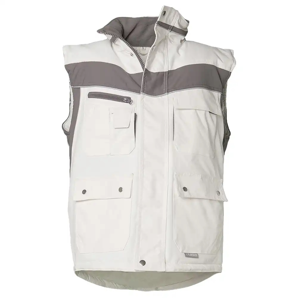 Winterweste "PLALINE" in weiß/zink, 4XL - Thumbnail 1