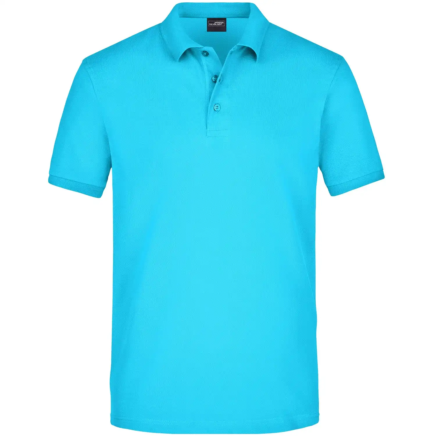 Elastic Polo-Shirt Piqué "JN710" in turquoise, XL - Bild 1