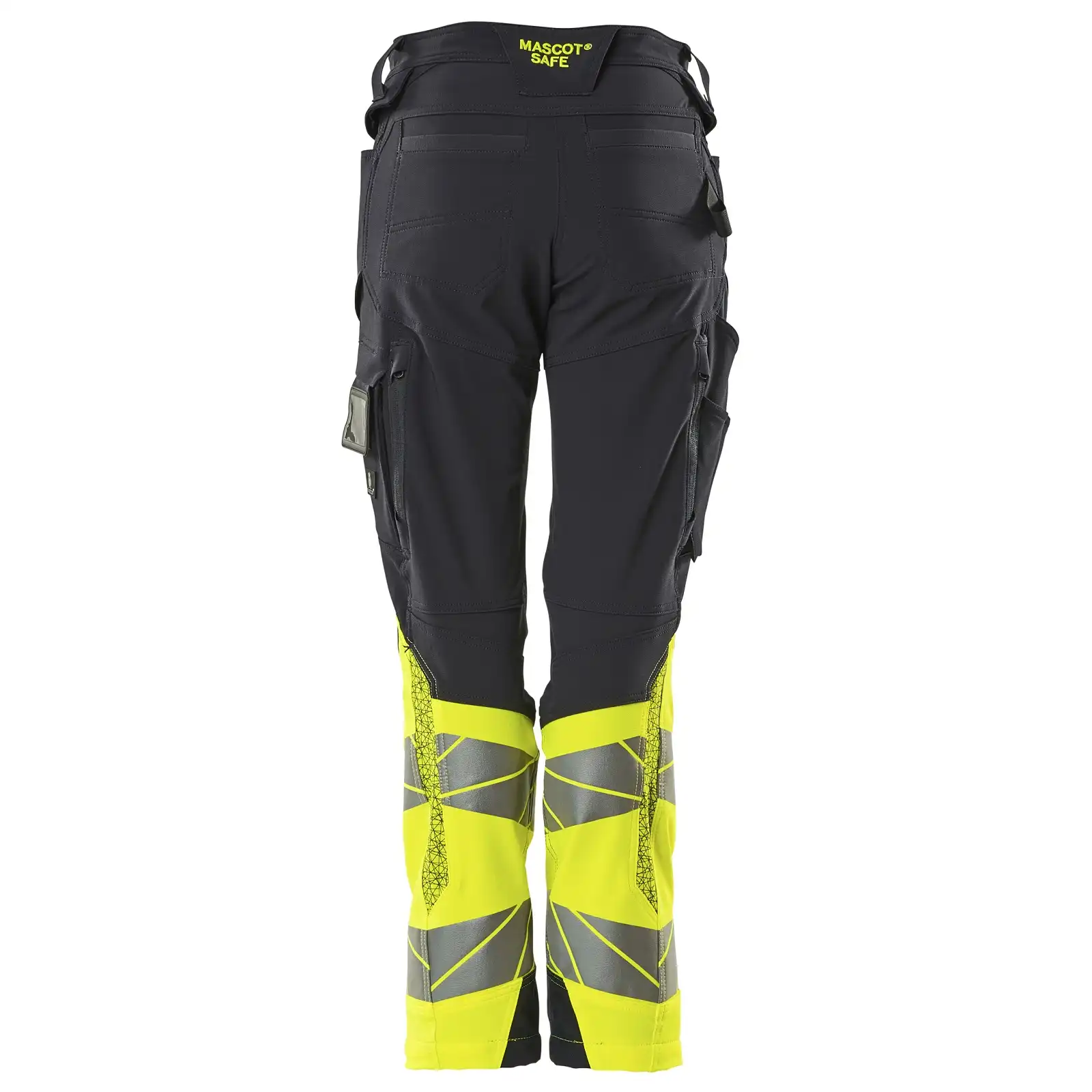 Damen Warnschutz Stretch Bundhose Kl. 1 "ACCELERATE SAFE" Diamond in schwarzblau/gelb, 76C42 - Thumbnail 2