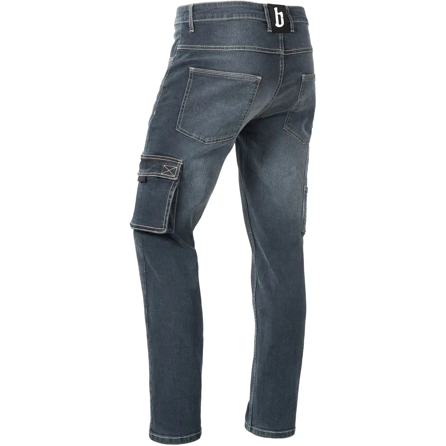 Stretch Jeans "DAVID" R12 medium blue in W32L32 - Thumbnail 3