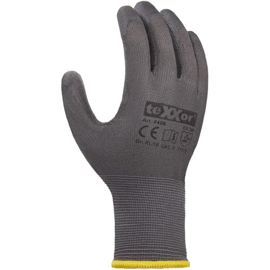 PU-Nylon-Montagehandschuhe "2406" grau in 9 (L) - Thumbnail 1