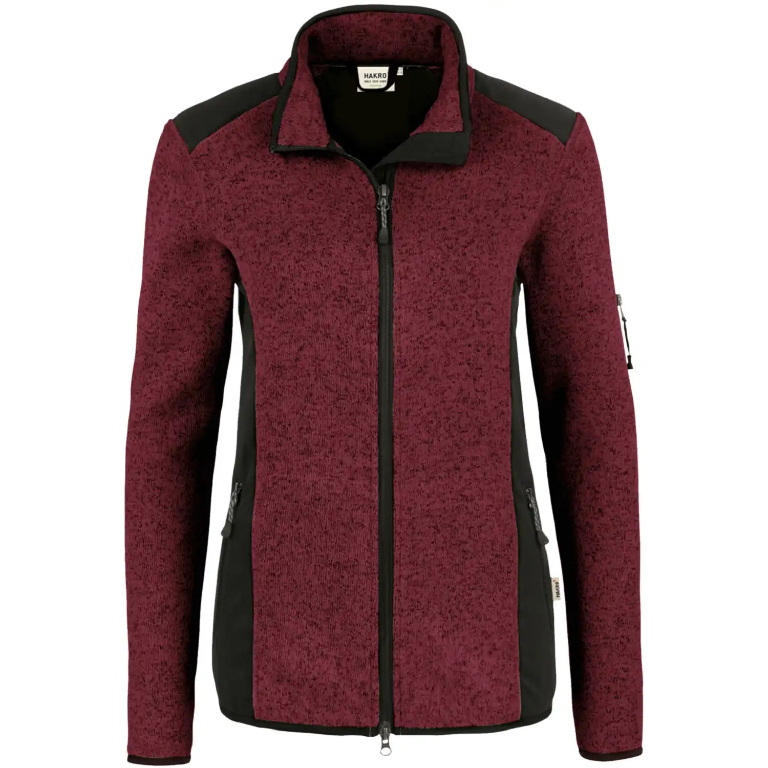 Damen Strickfleece-Jacke "Churchill" 236 in weinrot, S - Bild 1