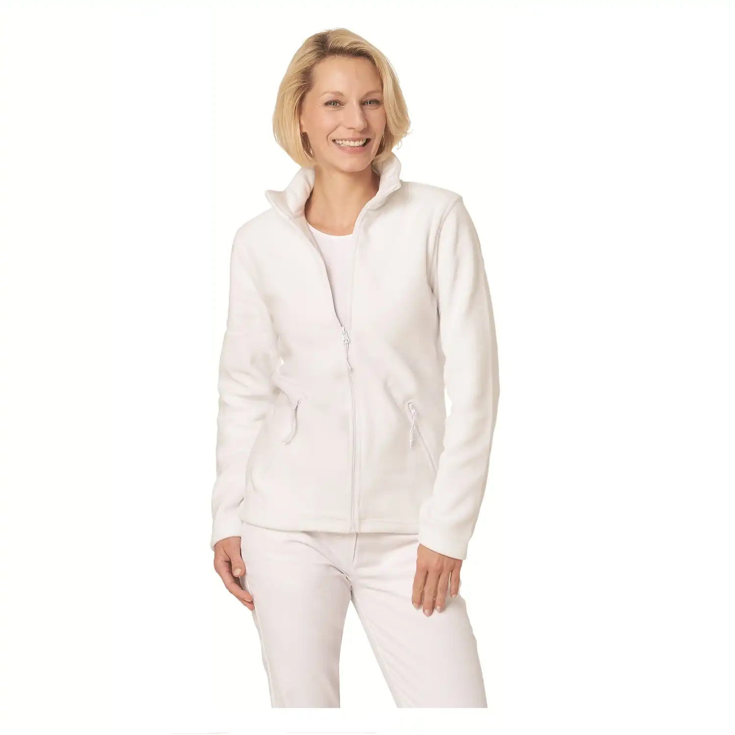 Damen-Fleecejacke "08/2662" in S, Weiß - Bild 1