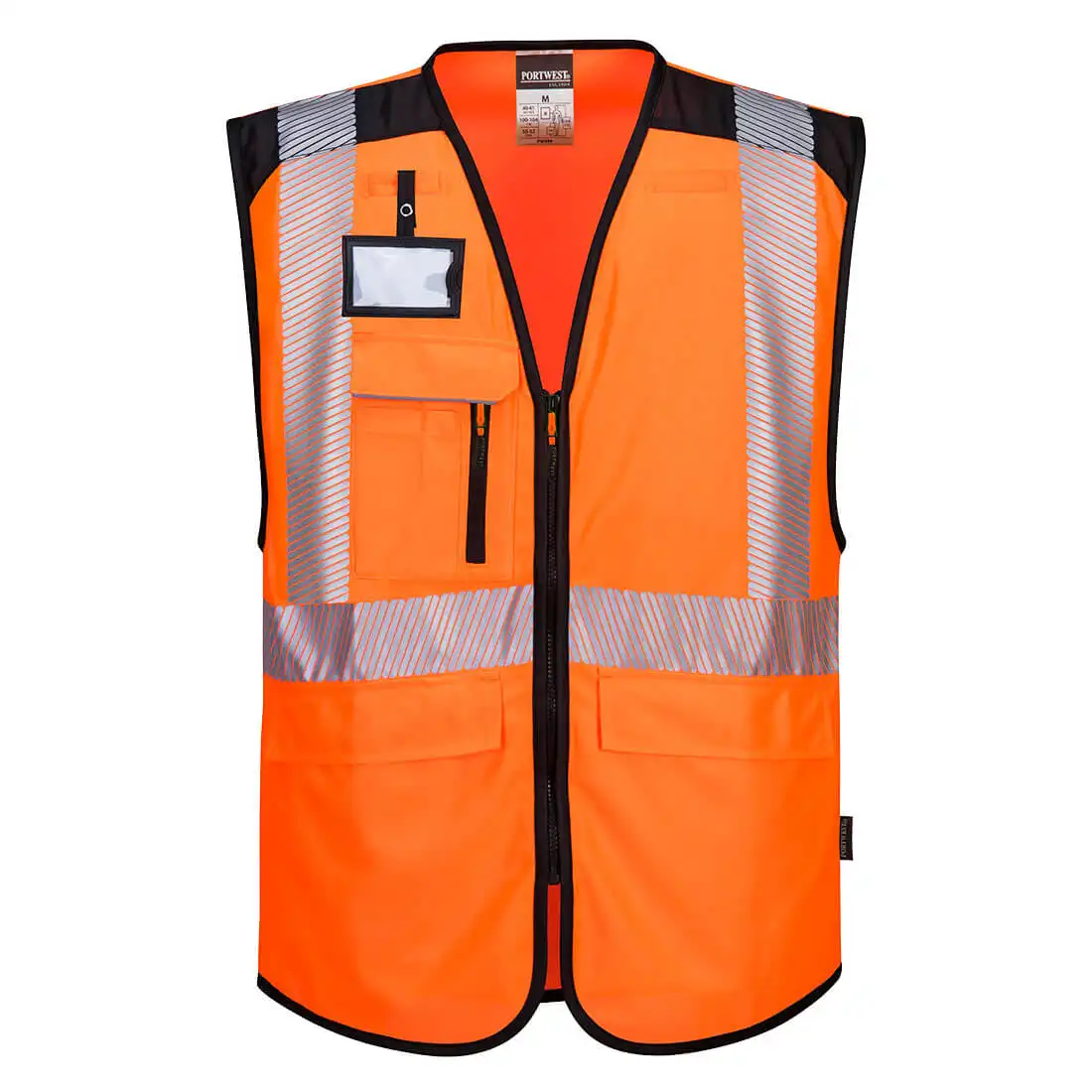Warnweste Executive "PW309" PW3 in orange/schwarz, L - Thumbnail 1