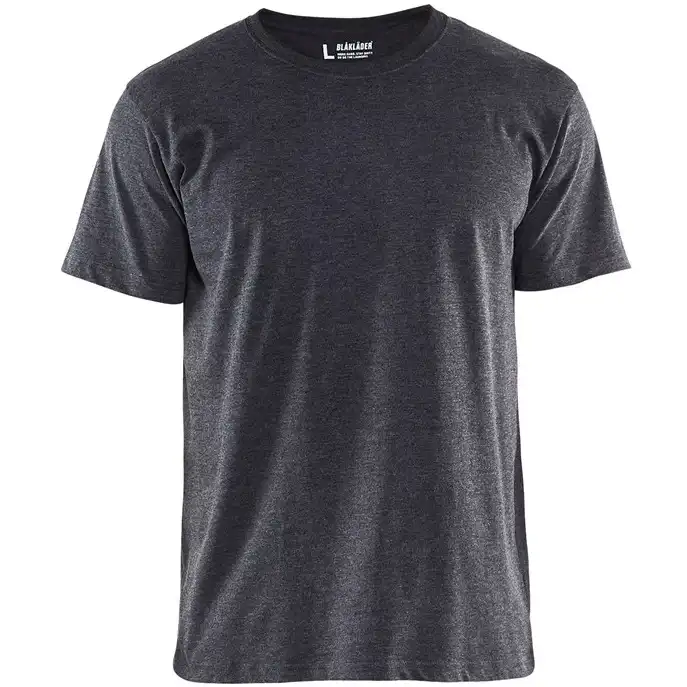 T-Shirt "3525" in schwarz-melange, L - Thumbnail 1