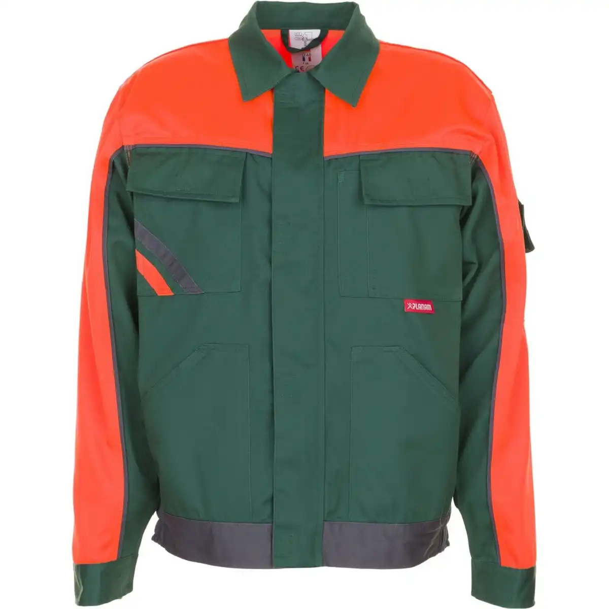 Bundjacke "VISLINE V1" in grün/orange/schiefer, 42 - Bild 1