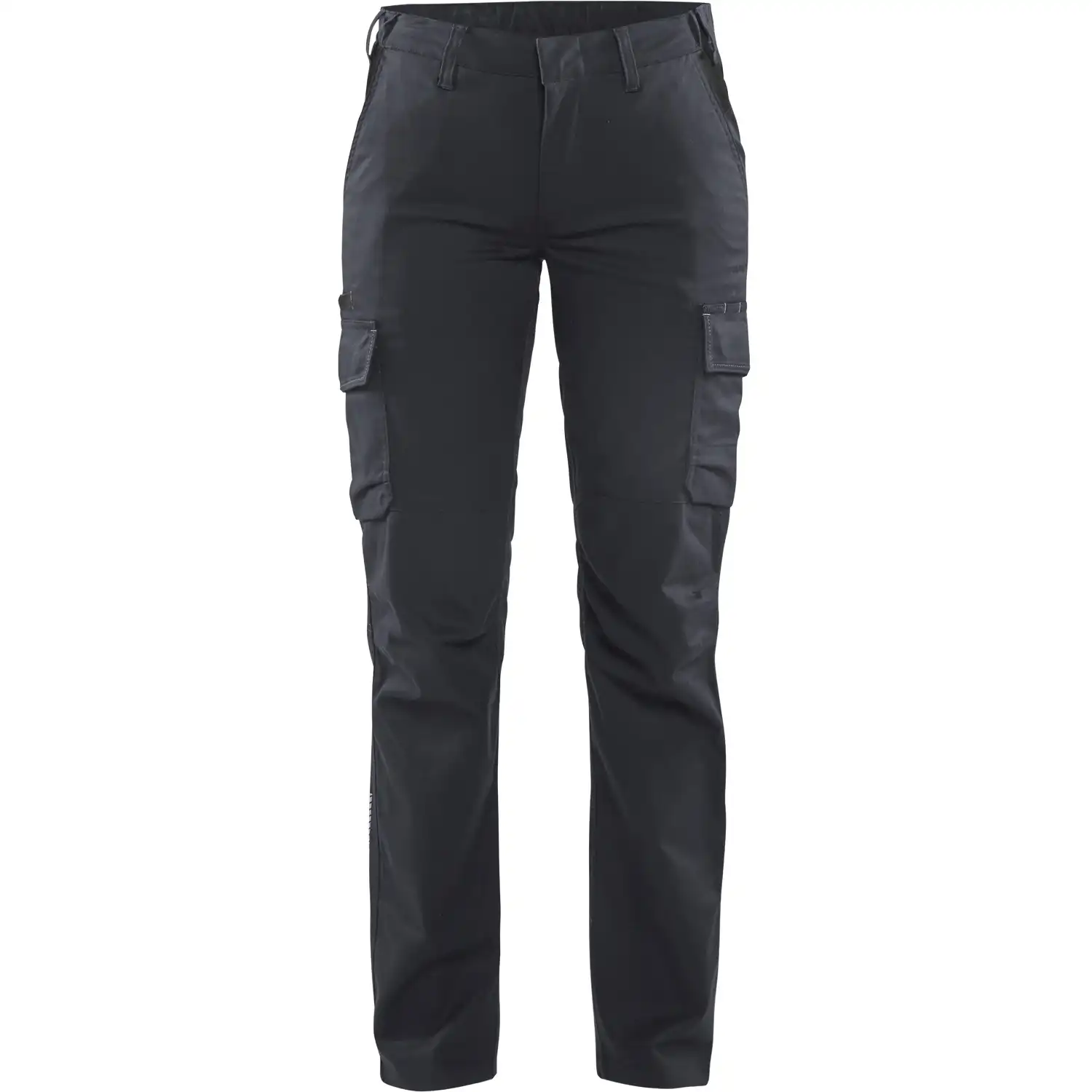 Damen Stretch Bundhose "7144" Industrie in mittelgrau/schwarz, C42 - Thumbnail 1