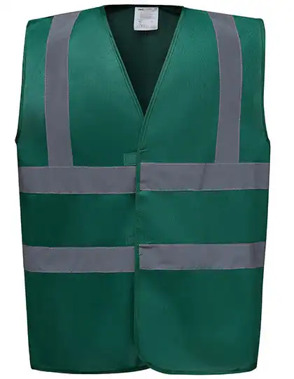 Warnschutz-Weste High-Vis 2-Bands "YK100" in grün, L - Bild 1