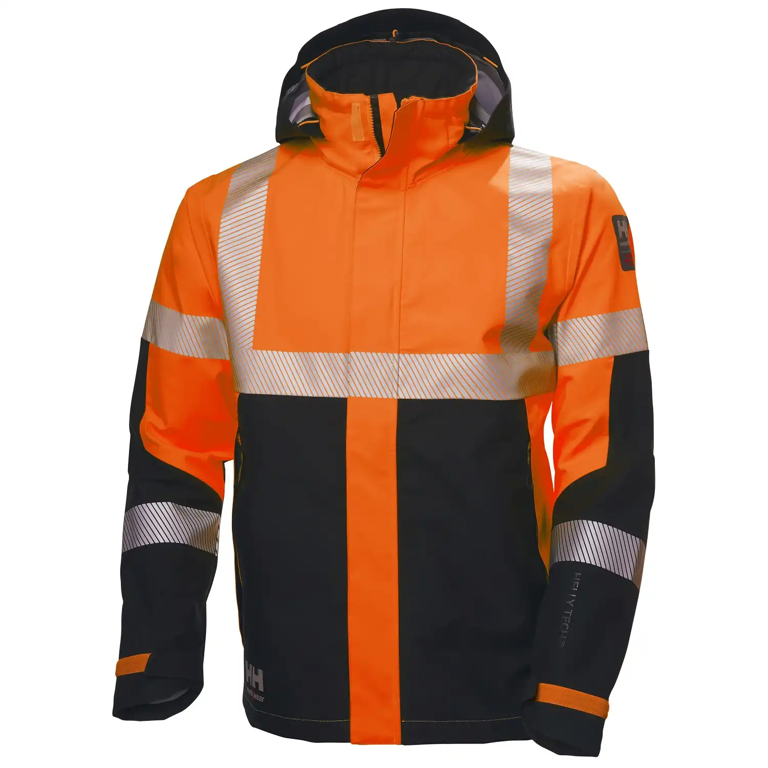 Warnschutz Regenjacke "ICU" in orange/schwarz, S - Thumbnail 1