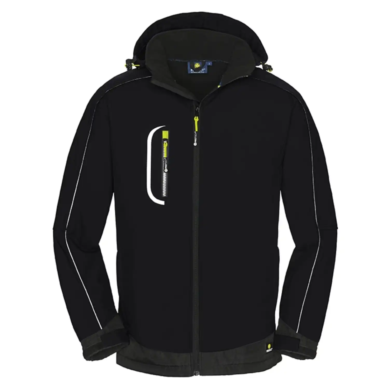 Workwear Softshell-Jacke "Montana" in schwarz, XL - Thumbnail 1