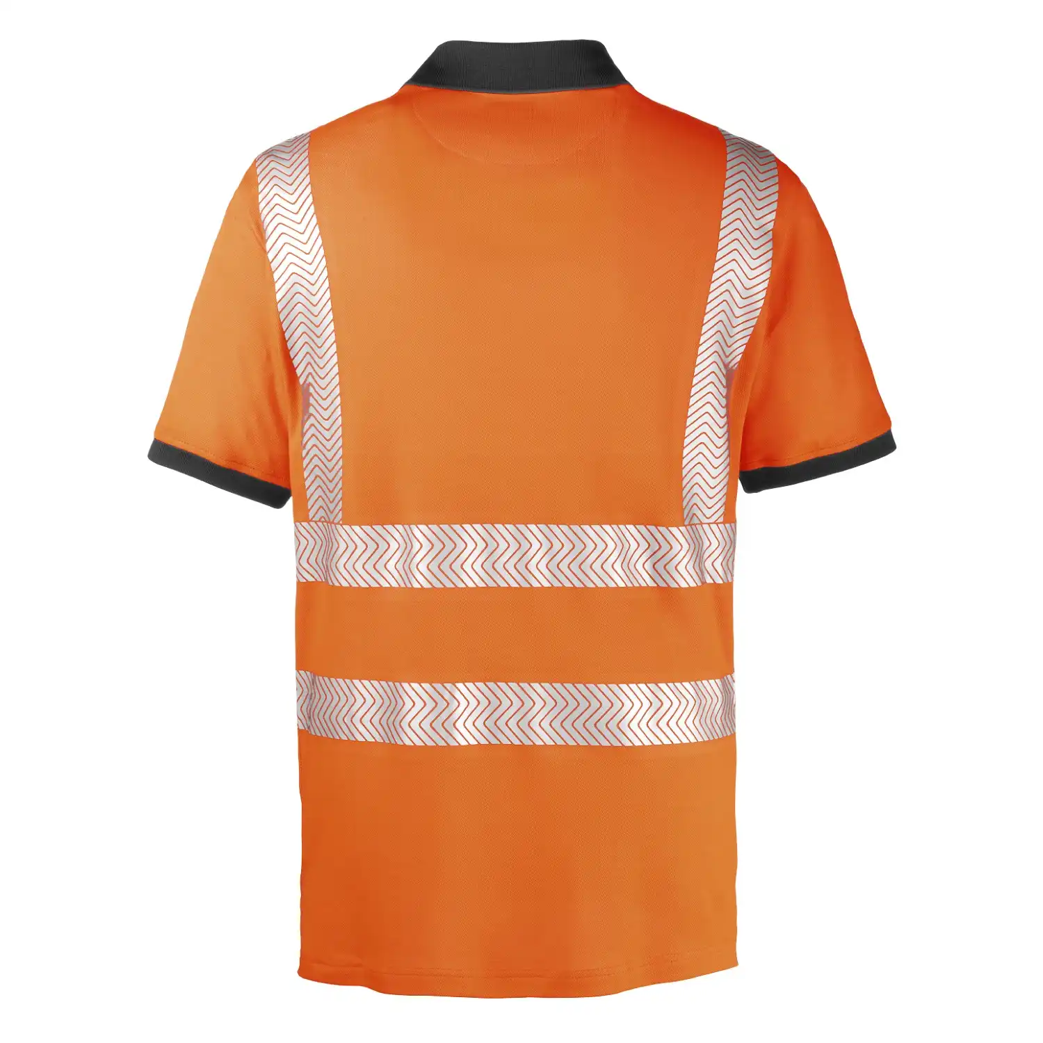 Wanschutz-Poloshirt "ORLANDO" UV-Schutz in orange/grau, XL - Thumbnail 2