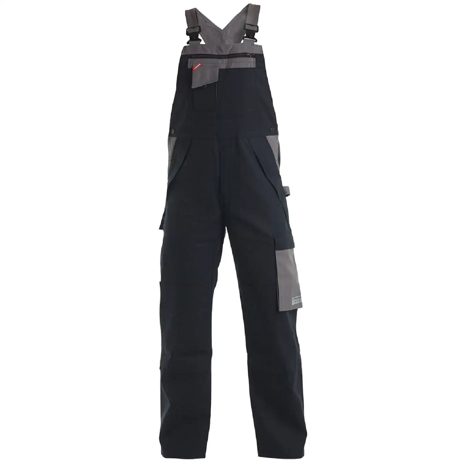 Multinorm Latzhose "3234-825" Safety+ in schwarz/grau, 68 - Thumbnail 1