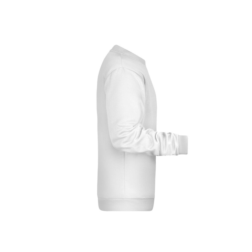 Herren Basic Sweatshirt "JN794" in white, L - Thumbnail 4