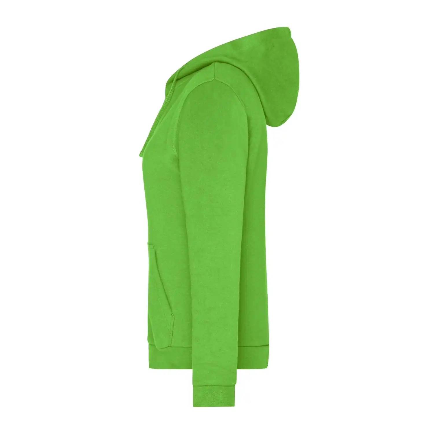 Ladies' Promo Zip Hoody in lime green, M - Thumbnail 2