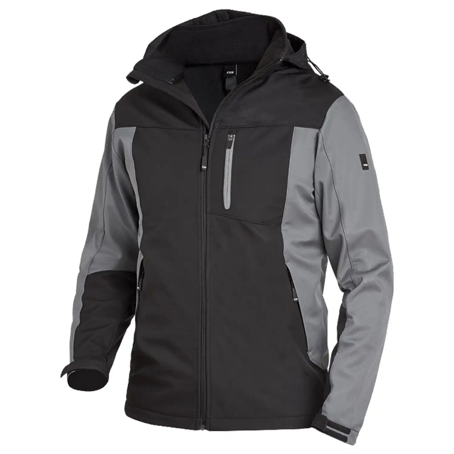 Softshelljacke "JANNIK" in grau/schwarz, XXL - Thumbnail 1