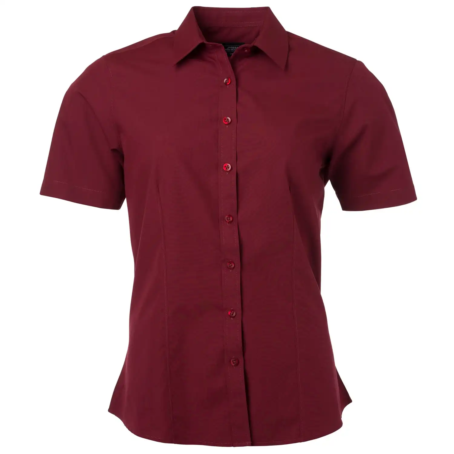 Damen Kurzarm Bluse "JN679" in wine, 3XL - Thumbnail 1