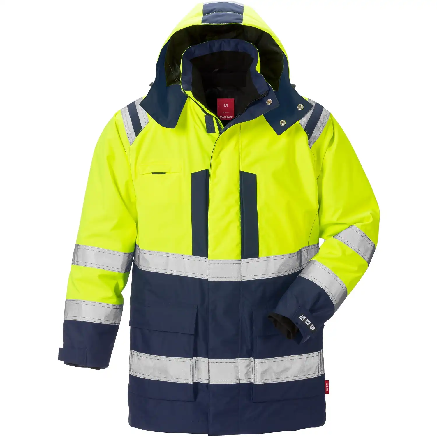 Warnschutz Winterparka "4036 GTT" in gelb/marine, M - Thumbnail 1