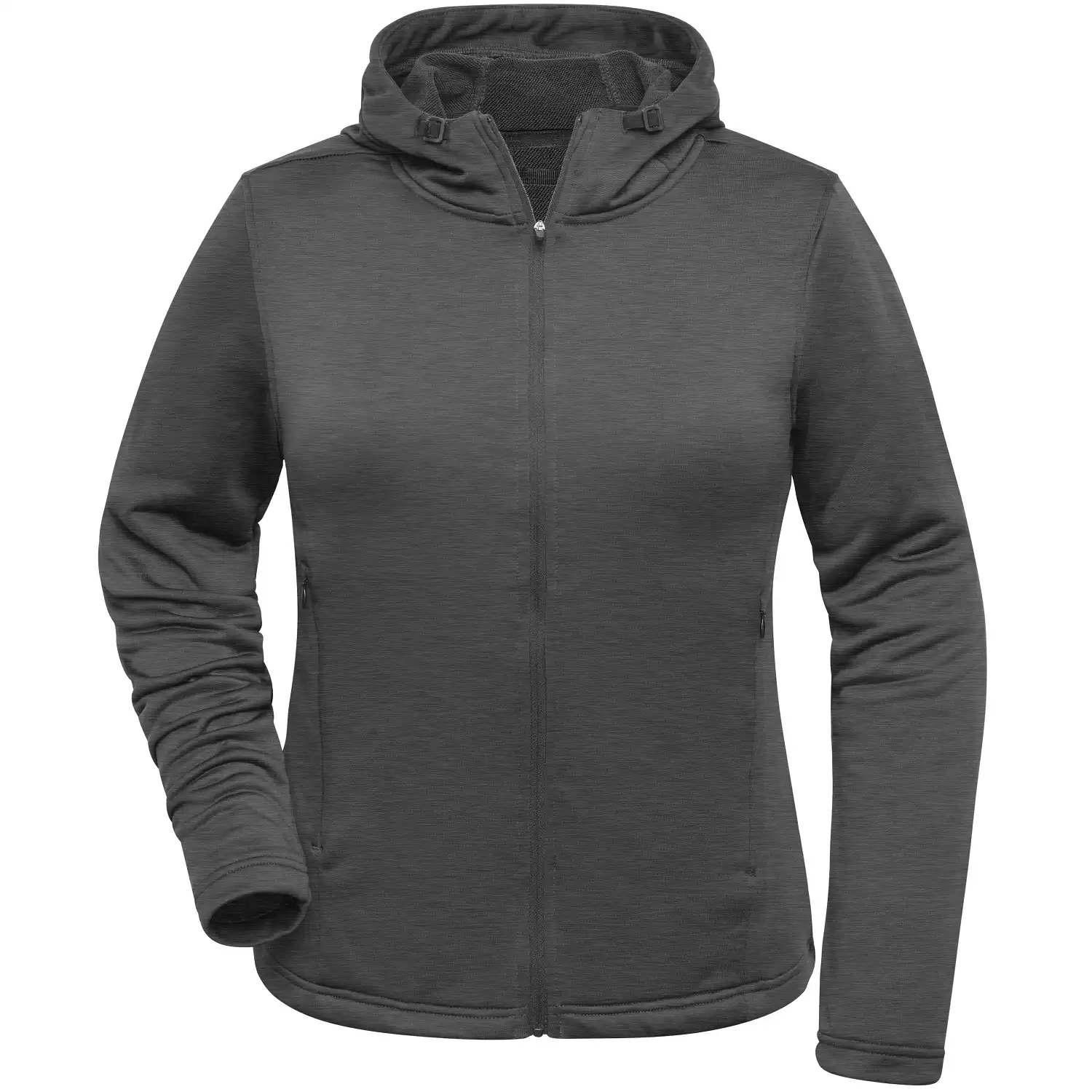 Damen Kapuzenjacke "JN531" in dark-melange, L - Thumbnail 1