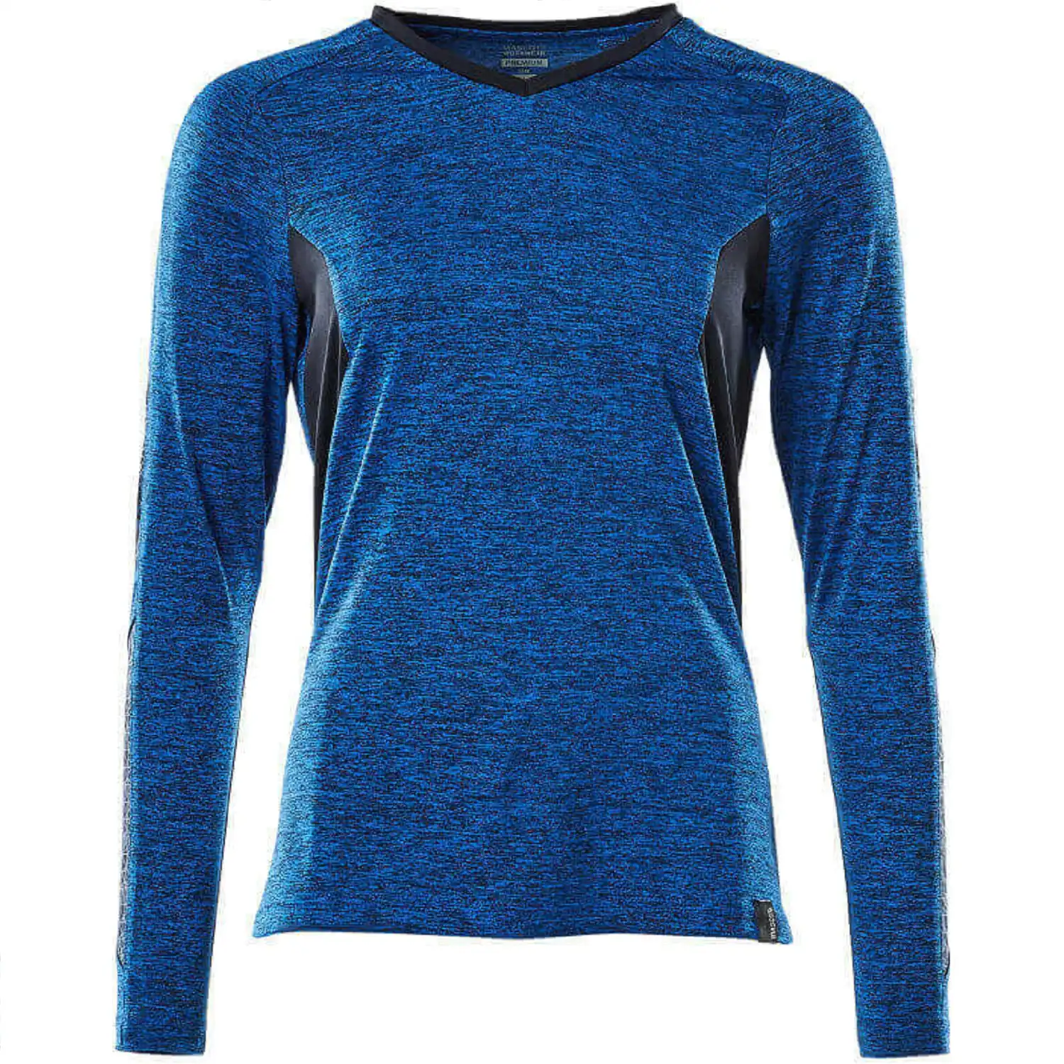 Damen Langarmshirt COOLMAX® Pro "ACCELERATE" in azurblau/schwarzblau, XS - Thumbnail 1