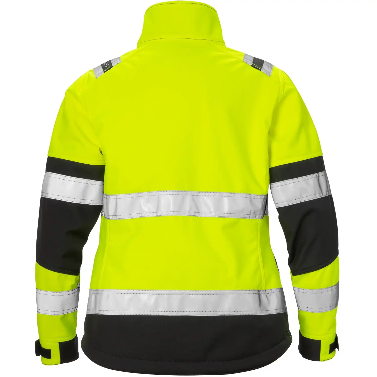 Damen Warnschutz Softshelljacke "4183 WYH" in gelb/schwarz, XL - Thumbnail 2