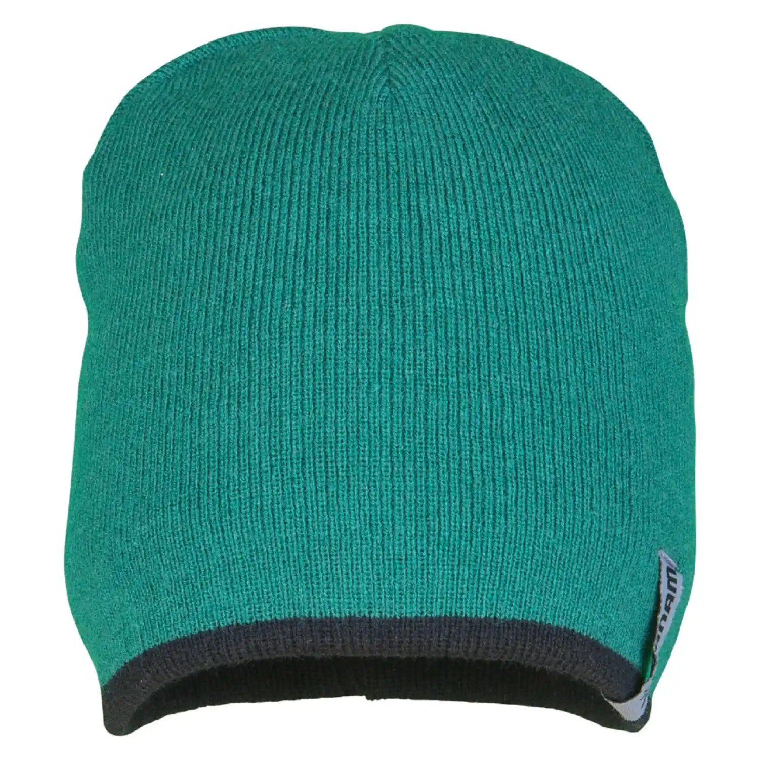 Strickmütze 2-farbig in grün/schwarz - Thumbnail 1