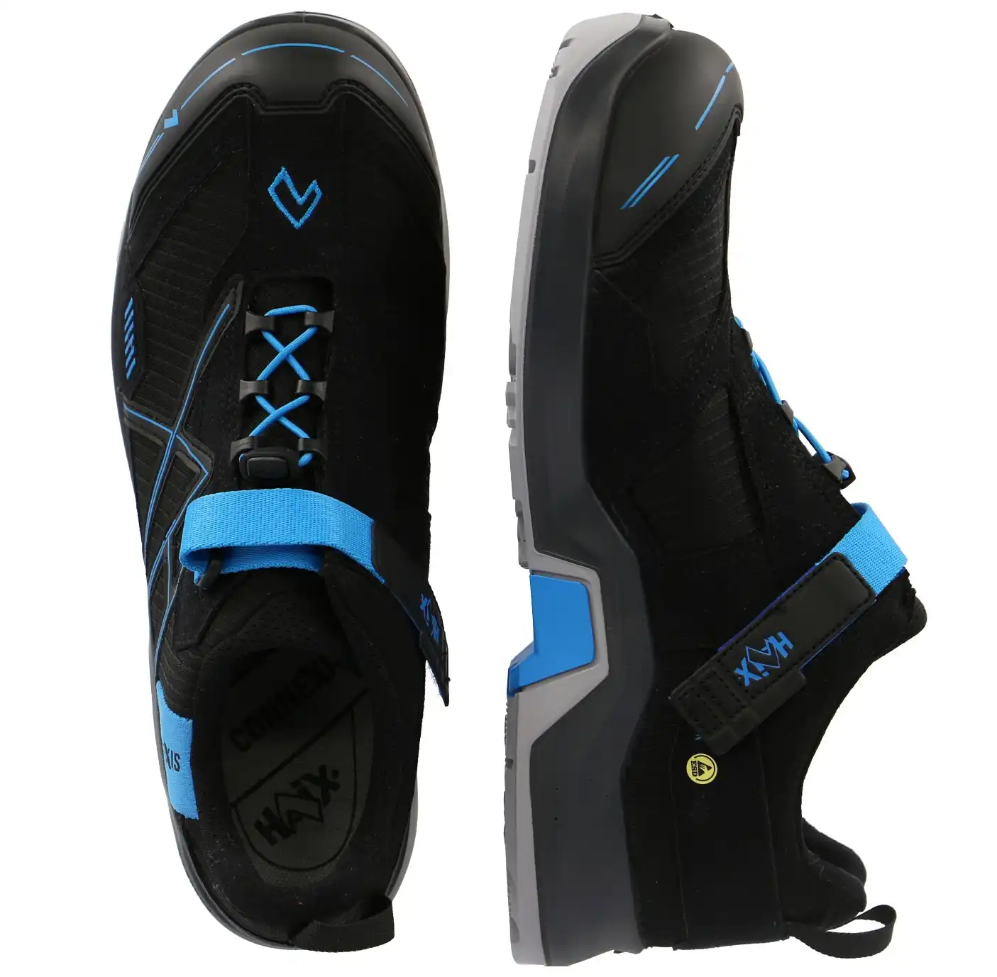 Sicherheitshalbschuhe S1 "Safety T low" black-blue CONNEXIS  in UK 9.5 (EU 44) - Thumbnail 2