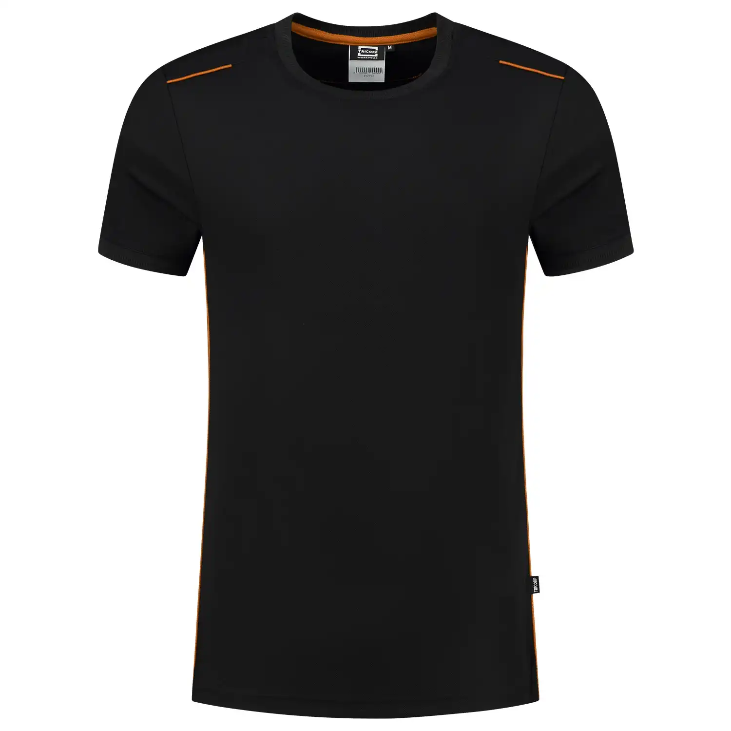 T-Shirt "102703" Accent in black/orange, XXL - Thumbnail 1