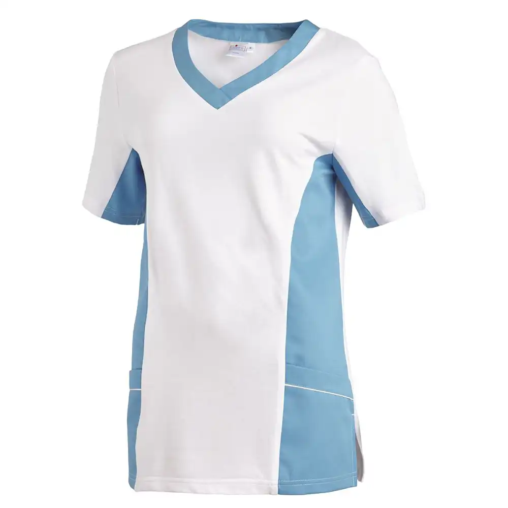 Damen Piqué-Schlupfjacke "08/2531" in turquoise/white, 3XL - Bild 1