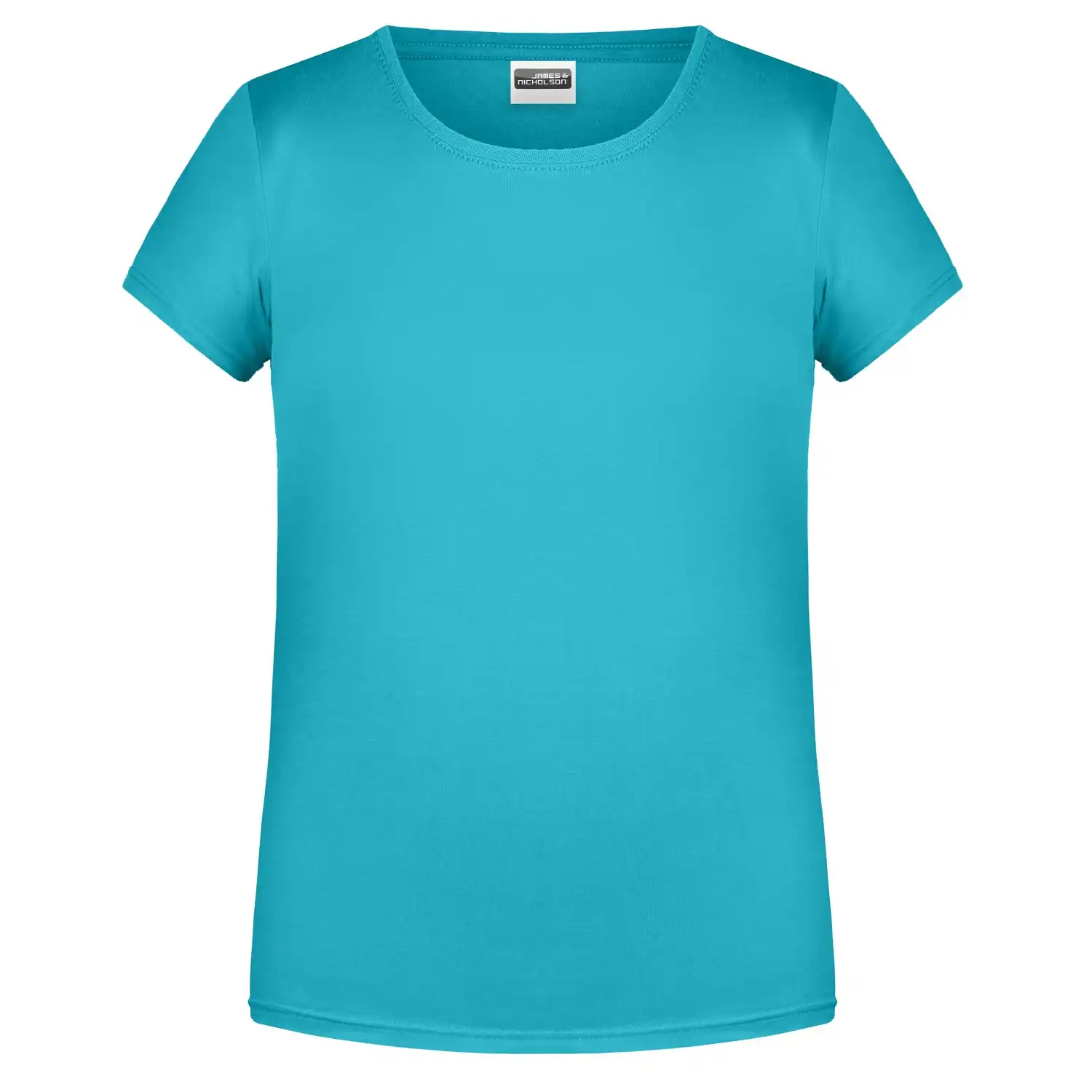Mädchen Basic T-Shirt "8007G" in pacific, L - Bild 1