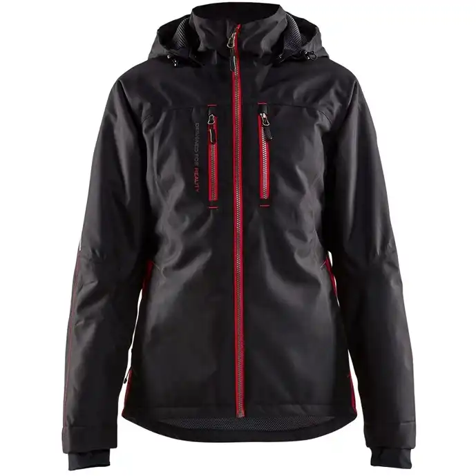 Damen Funktionsjacke "4972" in schwarz/rot, 3XL - Thumbnail 1