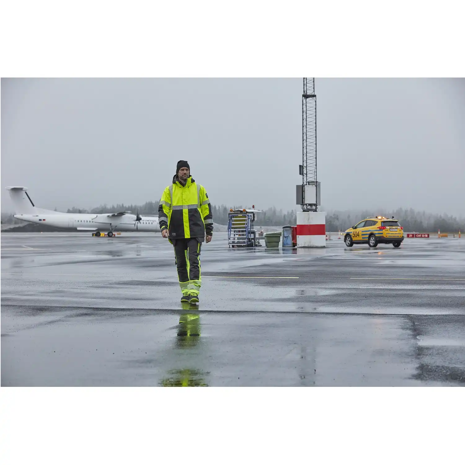 Warnschutz Winterjacke "ICU" in orange/schwarz, XL - Thumbnail 3