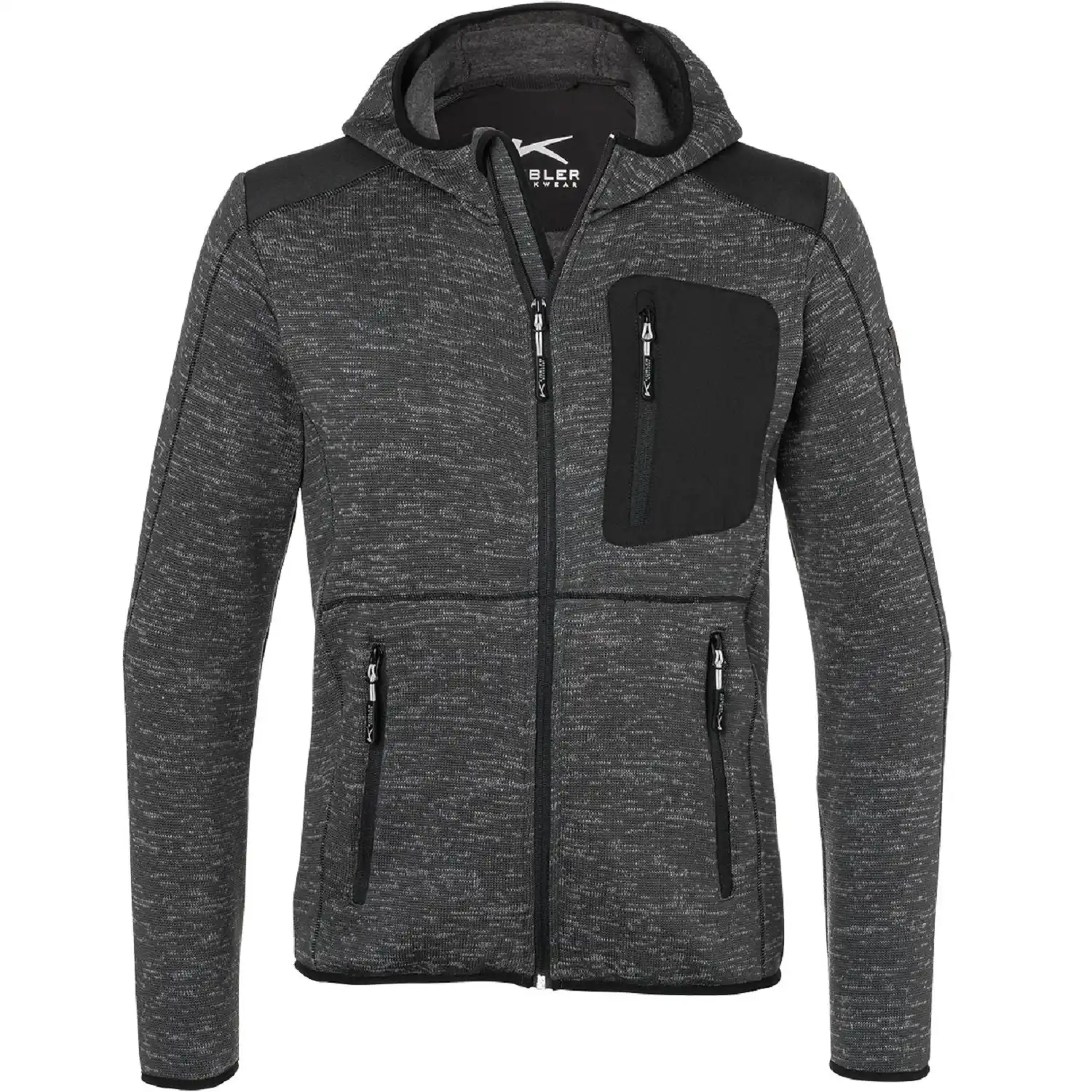 Strickjacke "LIGHT" WEATHER in anthrazit/schwarz, L - Thumbnail 1