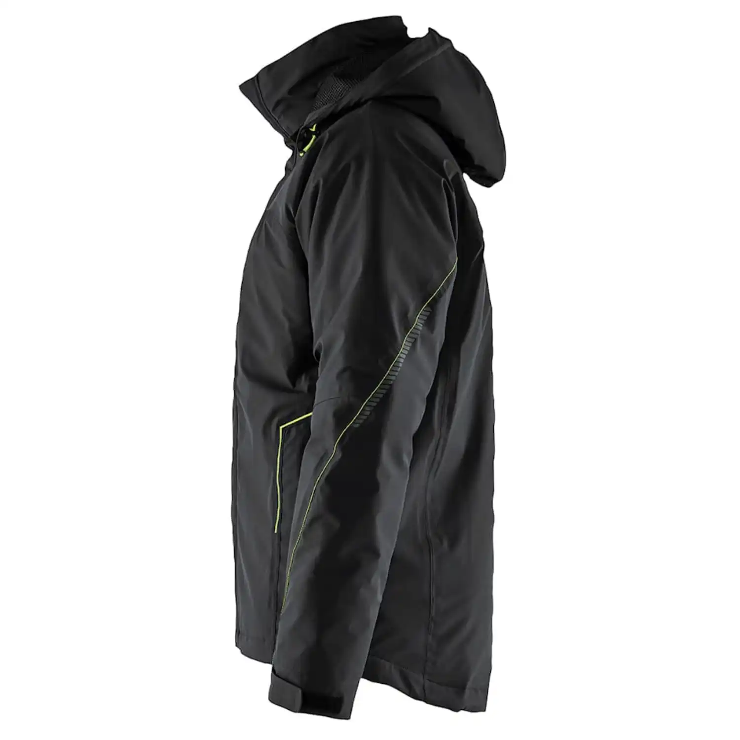 Stretch Winterjacke "4484" in schwarz/gelb, 3XL - Thumbnail 3