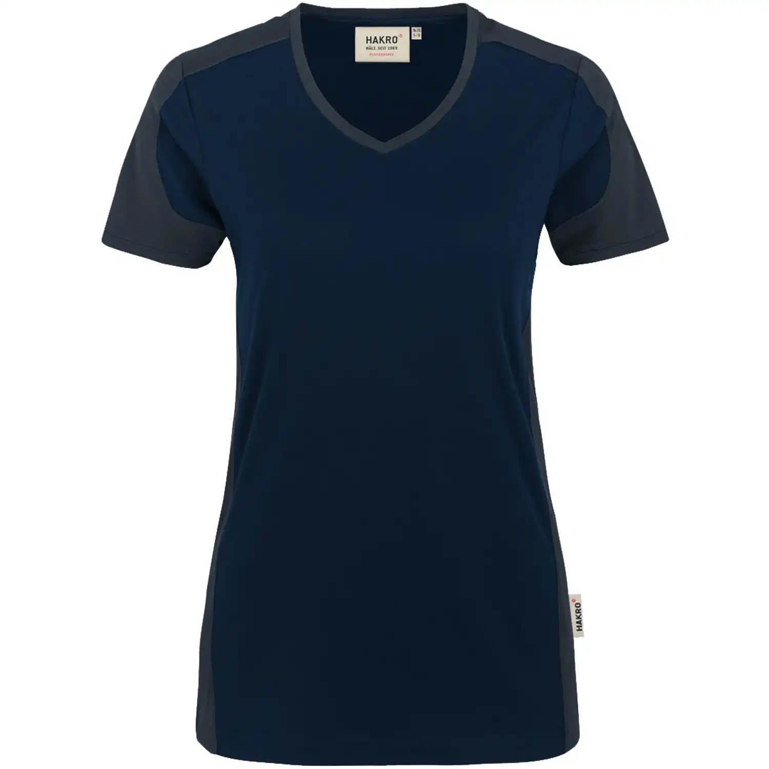 Damen V-Shirt "CONTRAST PERFORMANCE" 190 in tinte, M - Thumbnail 1