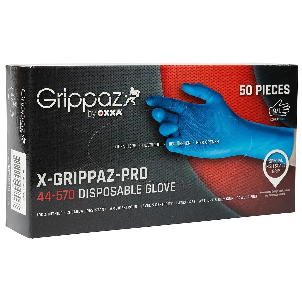 Nitril Einweghand. X-Grippaz Pro 44-570 50St in 10 (XL) - Thumbnail 1