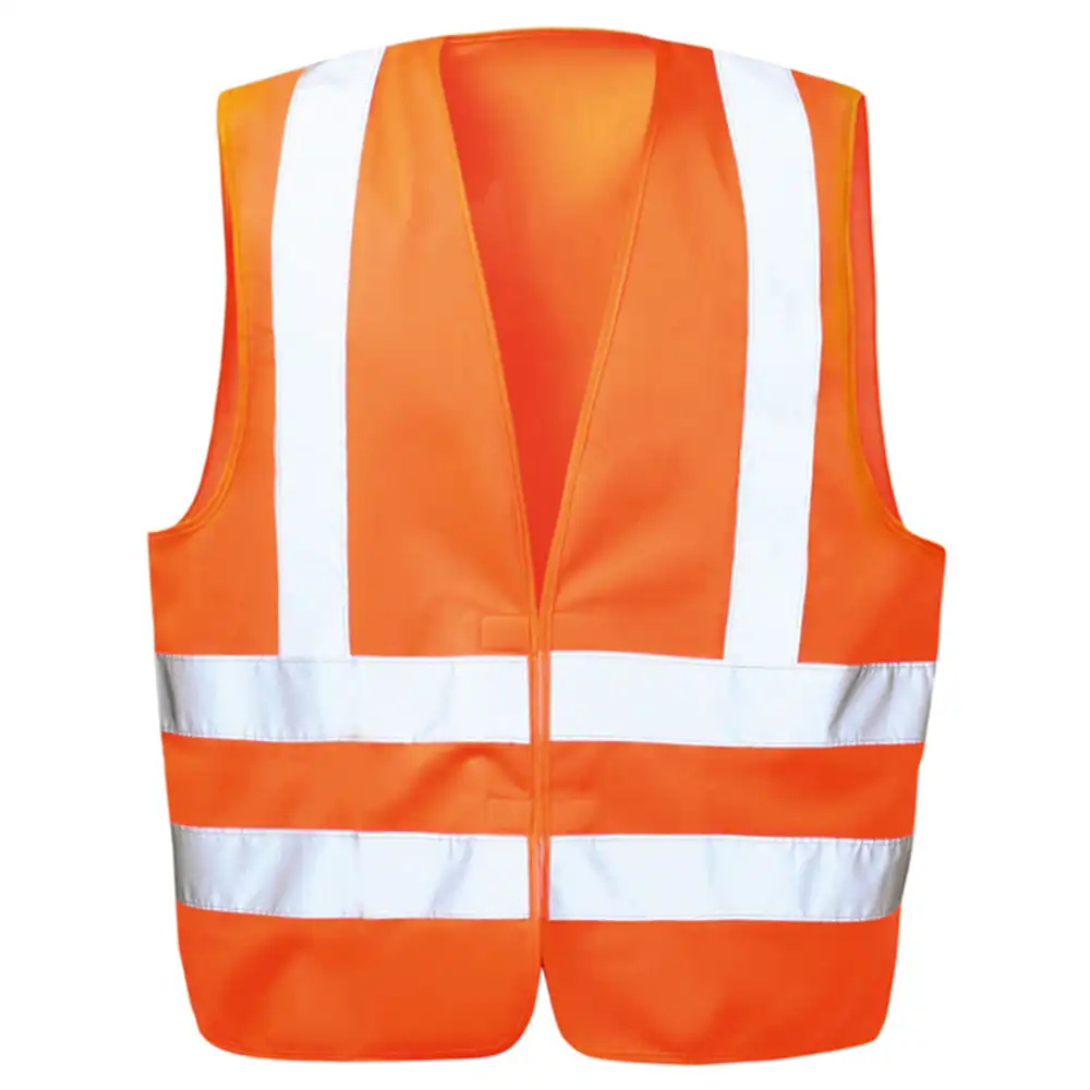 Polyester-Warnweste "BASIC" Kl. 2 mit Schulterreflex in Orange - Thumbnail 1