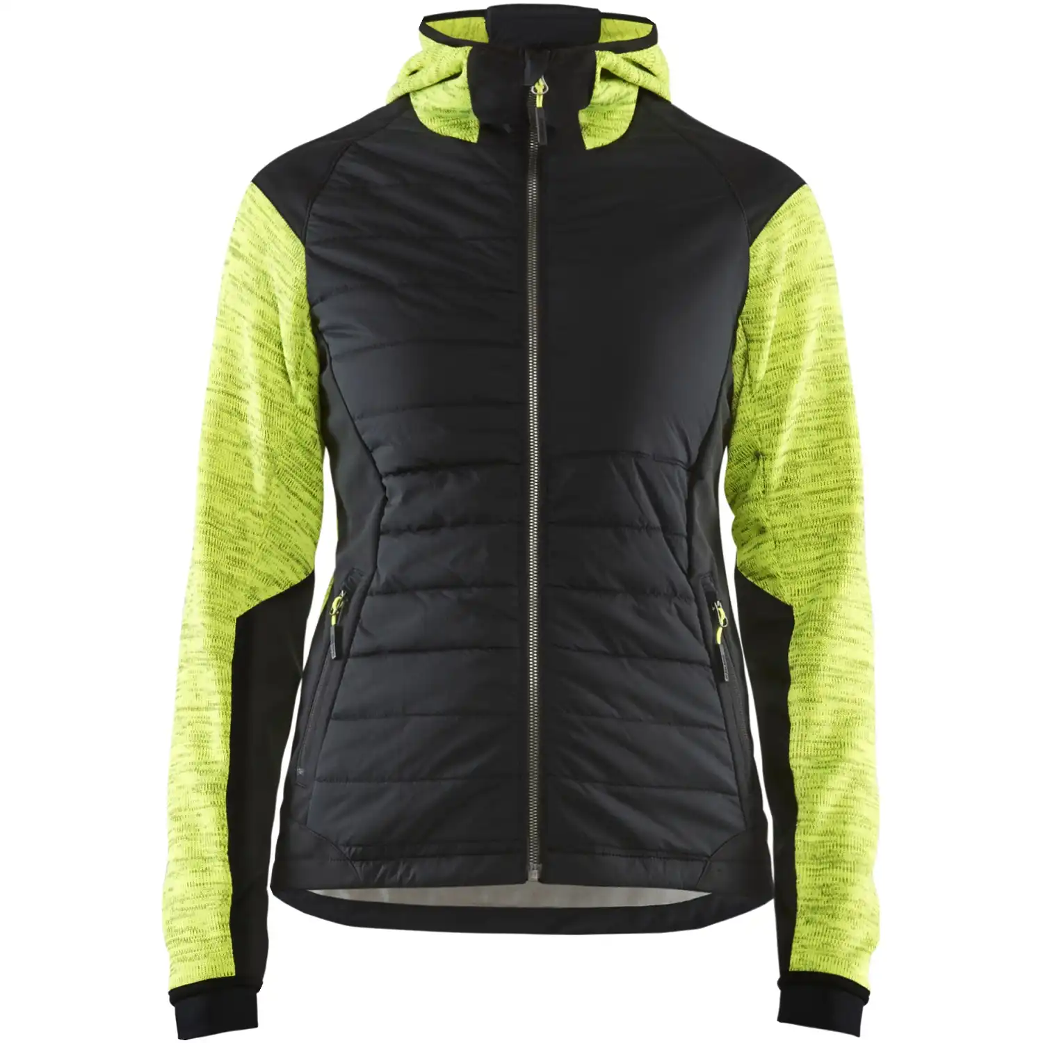 Damen Hybridjacke "5931" in gelb/schwarz, XS - Thumbnail 1