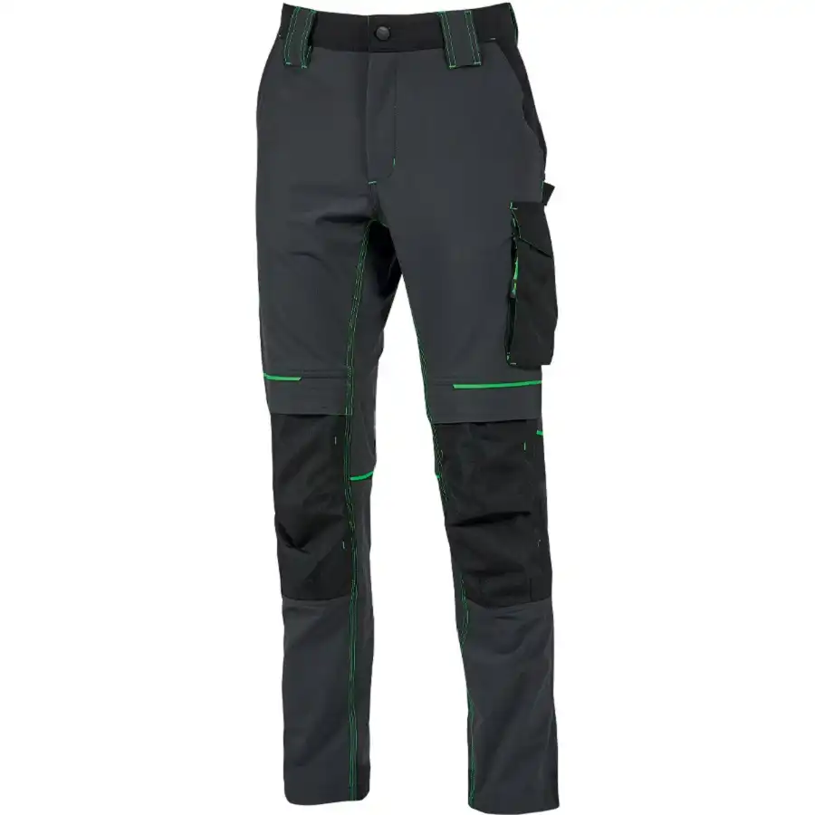 Stretch-Bundhose "ATOM" Performance  in asphalt grey/green, XS - Thumbnail 1