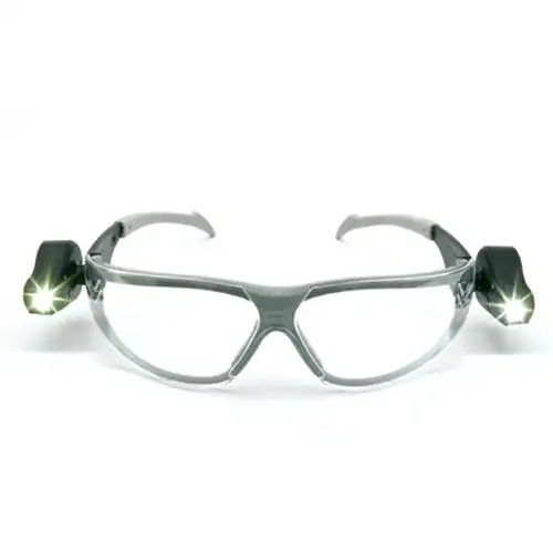 Schutzbrille "LIGHT VISION LED" silber PC klar - Bild 1