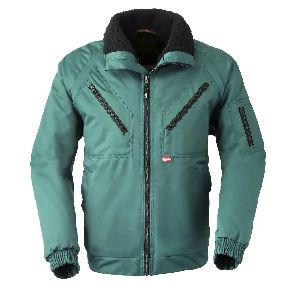 Pilotjacke "5032" Basic in grün, 3XL - Bild 1