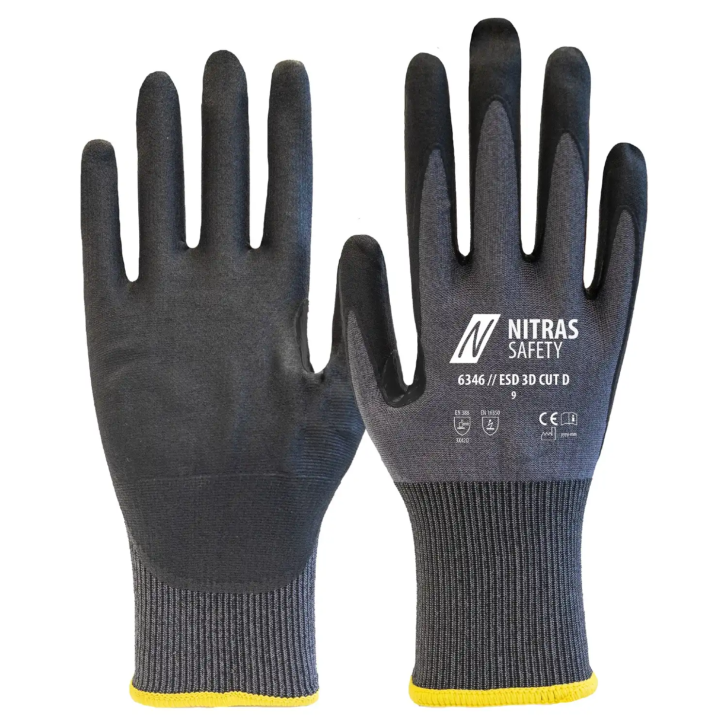Nitril Schnittschutzhandschuhe "ESD 3D CUT D" in 6 (XS) - Thumbnail 1