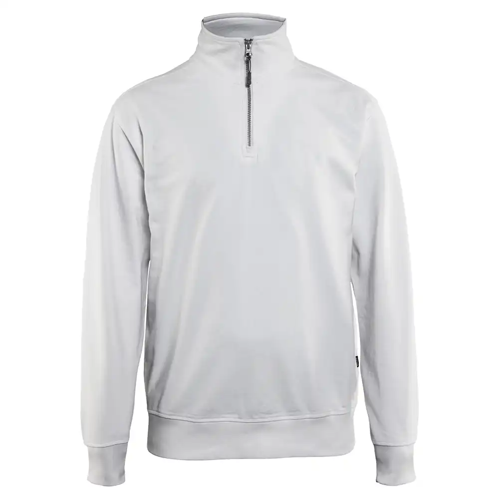 Sweatshirt mit Half-Zip "3369" in 4XL, Weiß - Thumbnail 1