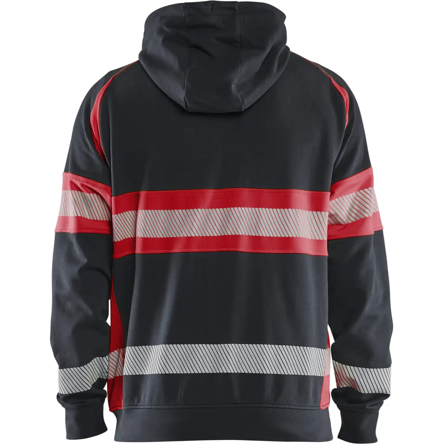 Warnschutz Kapuzen-Sweatjacke Kl. 1 "3552" in schwarz/rot, L - Thumbnail 2