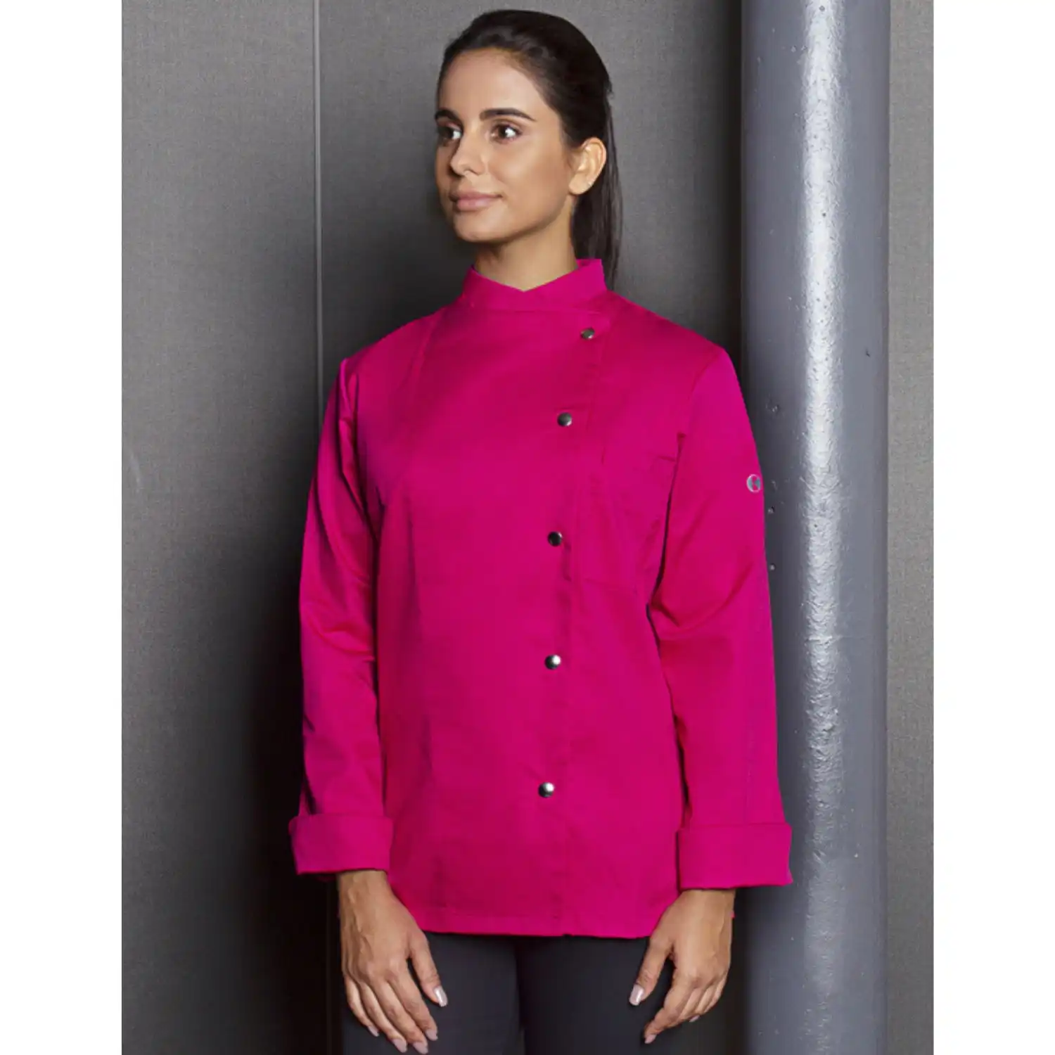 Damen Kochjacke Larissa "JF 3" in pink, 42 - Thumbnail 7
