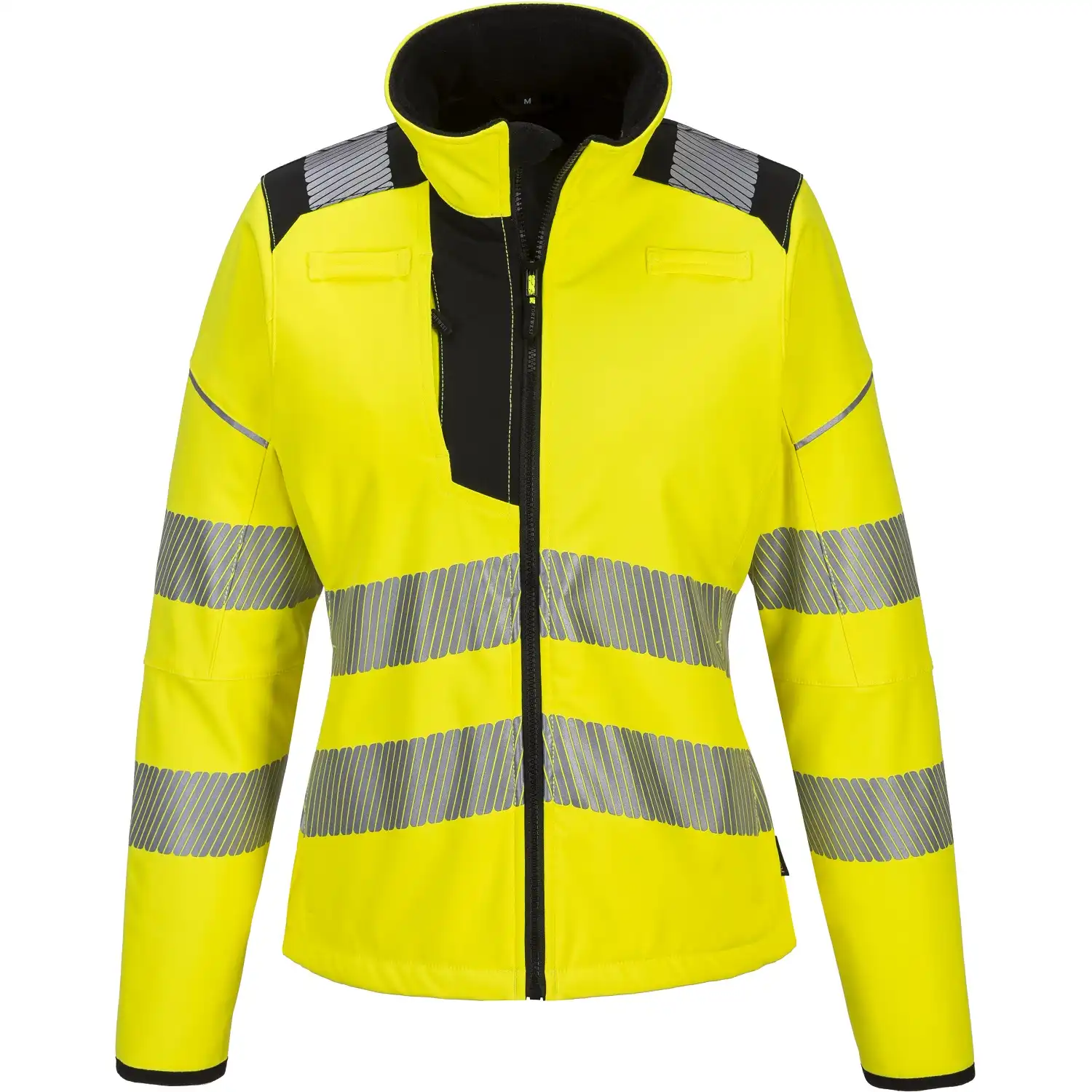 Damen Warnschutz Softshelljacke "PW381" PW3 gelb/schwarz in L - Thumbnail 1