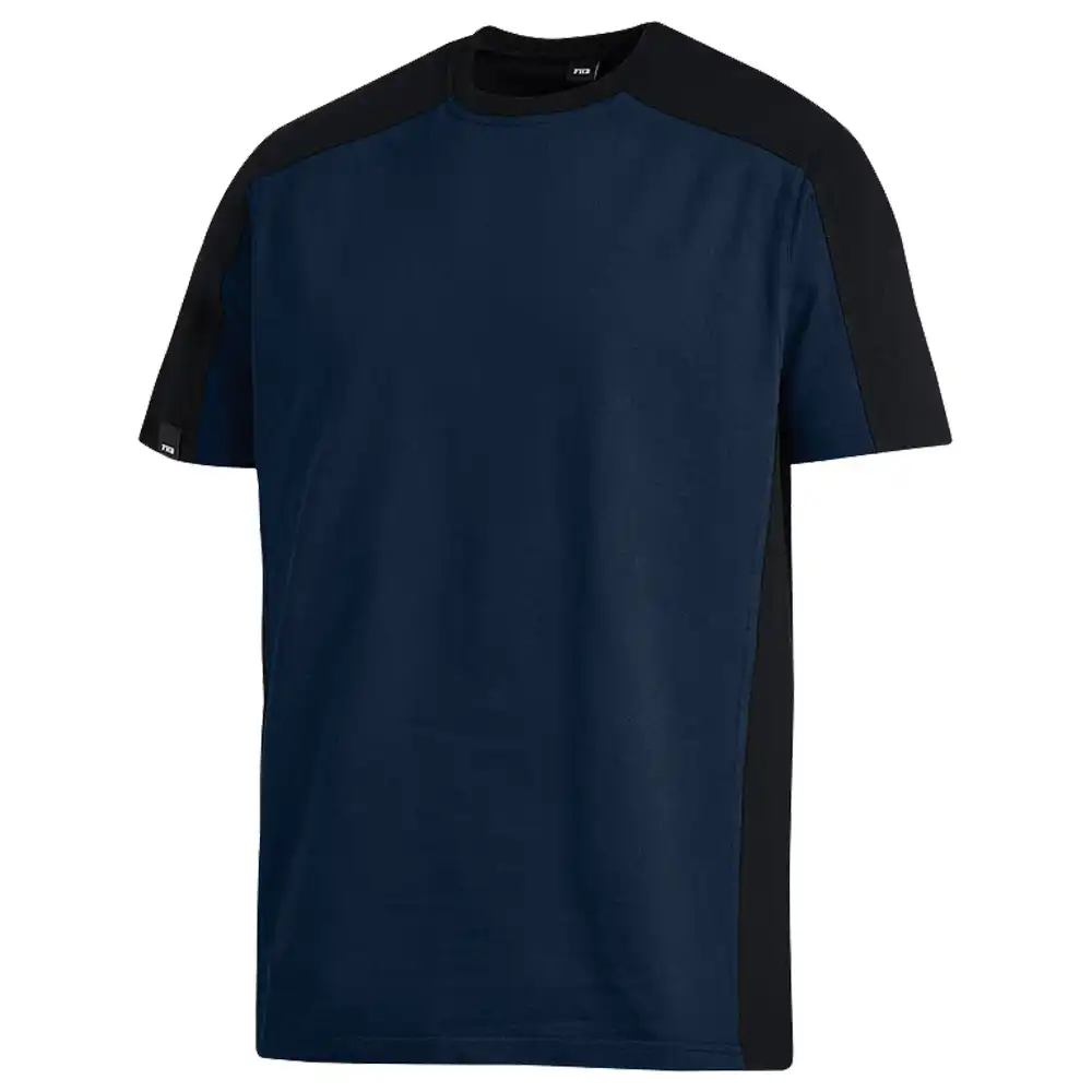 T-Shirt zweifarbig "MARC" in marine/schwarz, L - Thumbnail 1