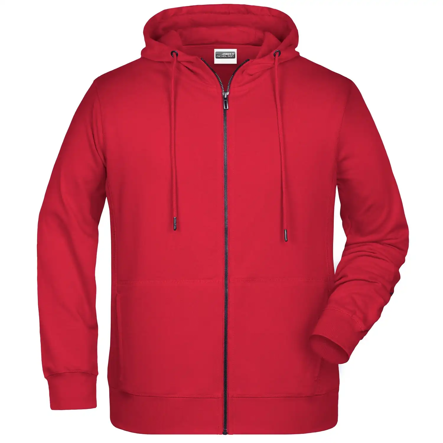 Zip Hoody mit Kapuze "8026" in red, 3XL - Bild 1