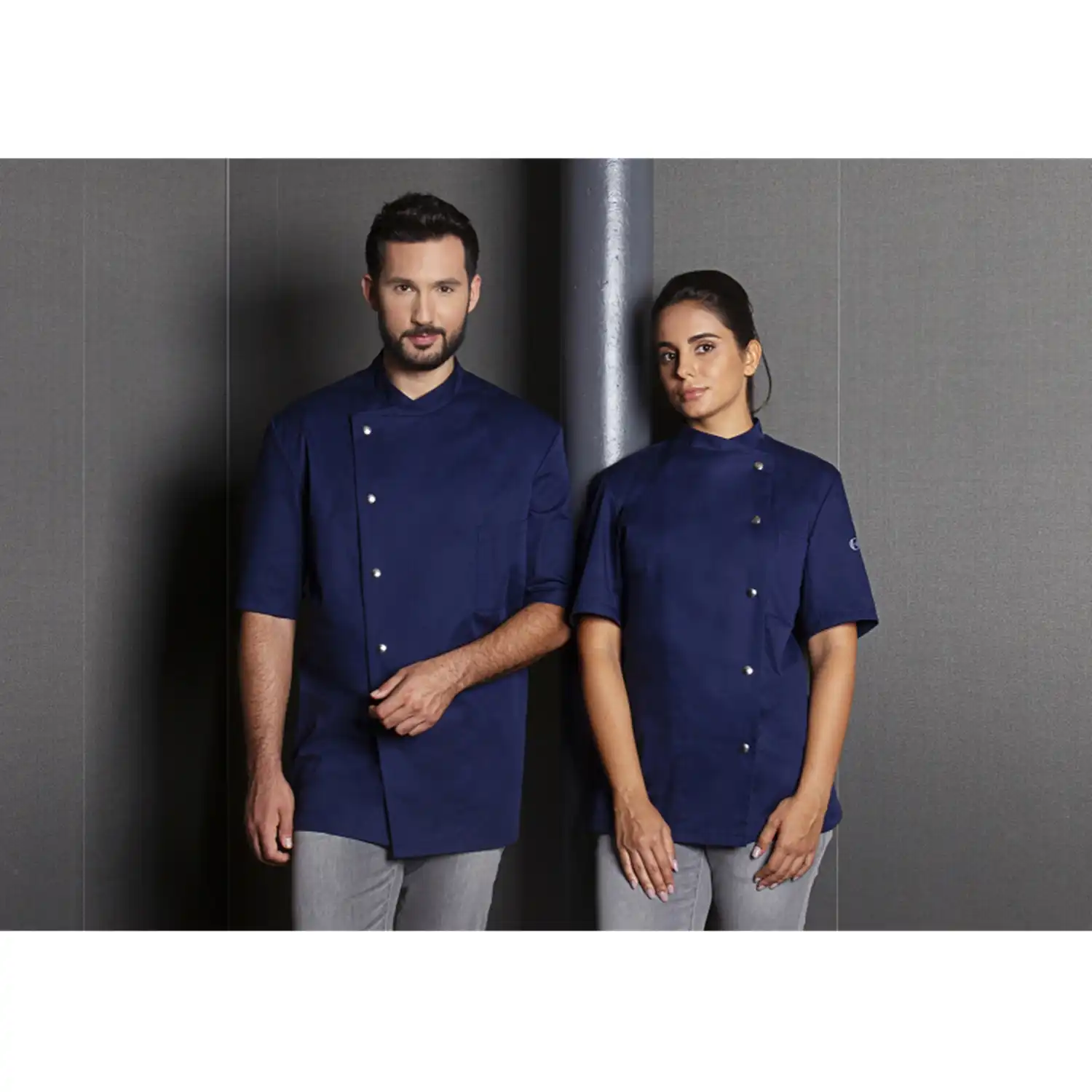 Damen Kochjacke Greta "JF 4" in marine, 44 - Thumbnail 6